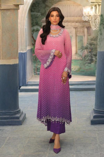 3 Piece Stitched Organza Suit - Ready To Wear