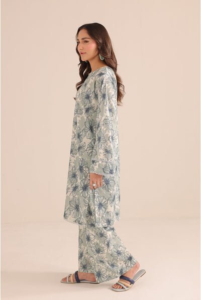 2 Piece  Stitched Printed Cotton Lawn Suit - Ready to Wear