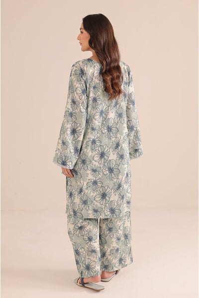 2 Piece  Stitched Printed Cotton Lawn Suit - Ready to Wear