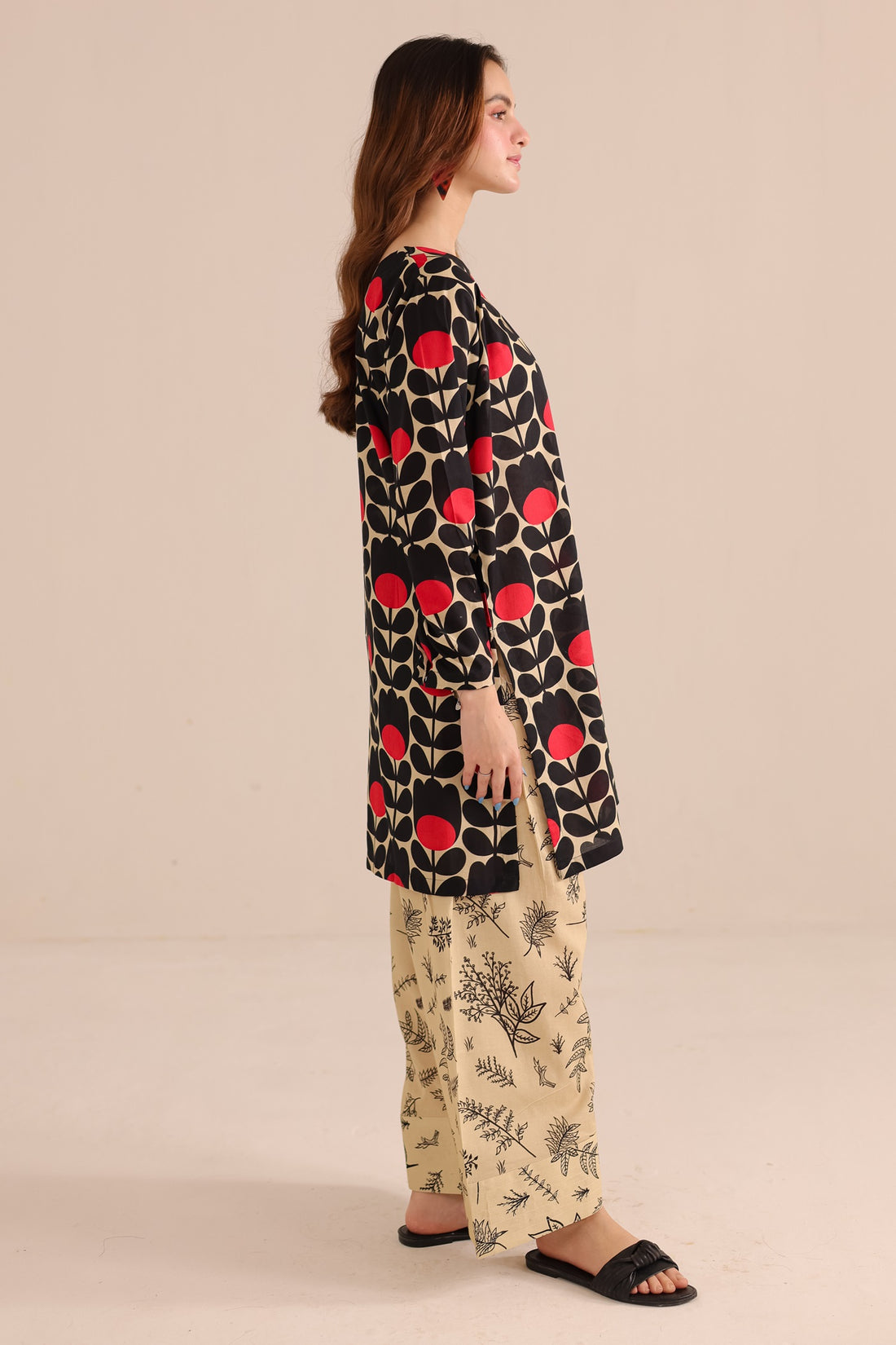 2 Piece Stitched  Printed Cotton Lawn Suit - Ready to Wear