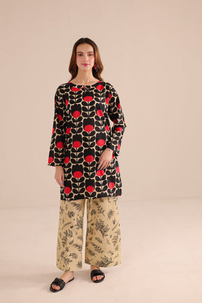 2 Piece Stitched  Printed Cotton Lawn Suit - Ready to Wear