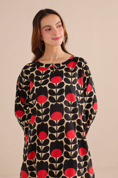 2 Piece Stitched  Printed Cotton Lawn Suit - Ready to Wear