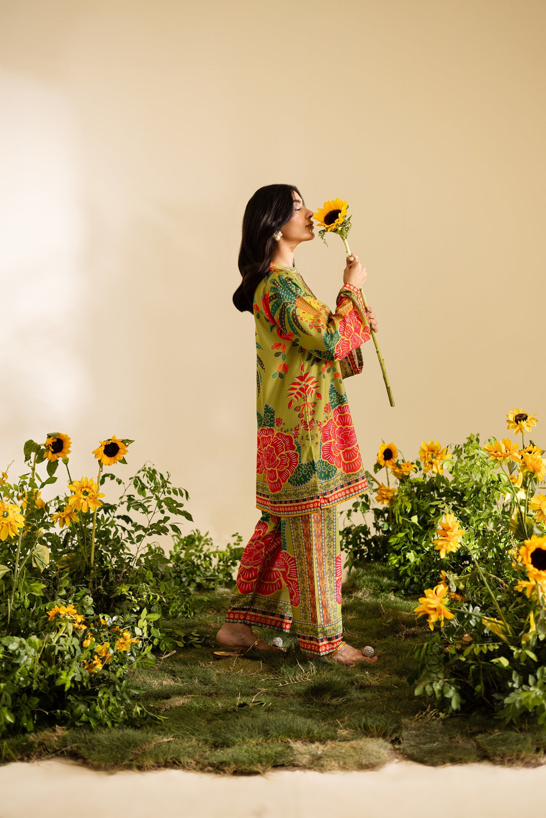 2 Piece Stitched Linen Cord Set - Ready To Wear