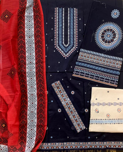 3 Piece Embroidery Dress