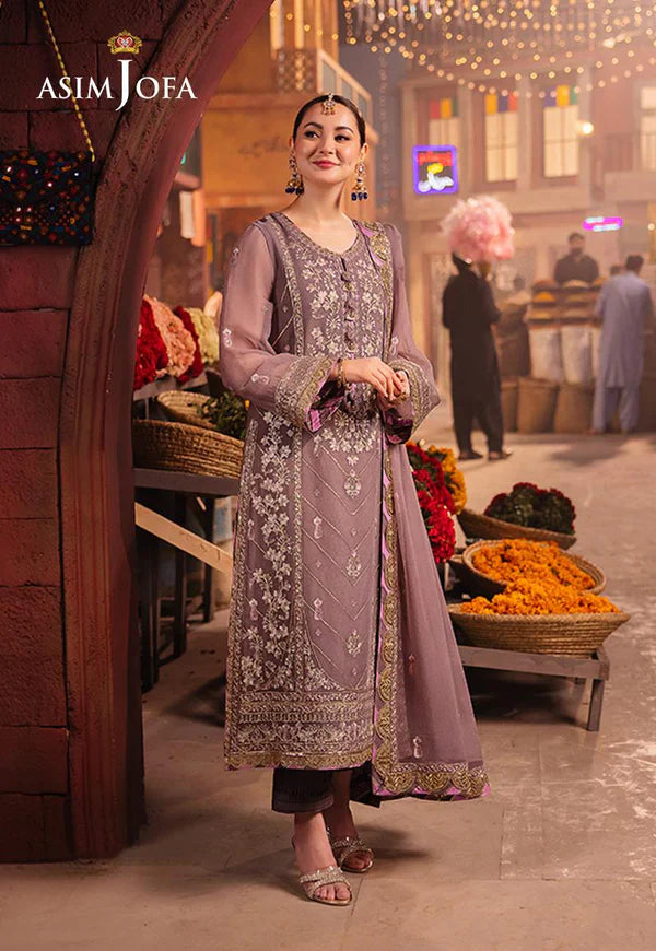 3 Piece Chiffon Stitched Suit - Ready to Wear