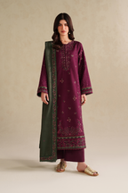 3 Piece Stitched Dhank  suit -  Ready  to  Wear