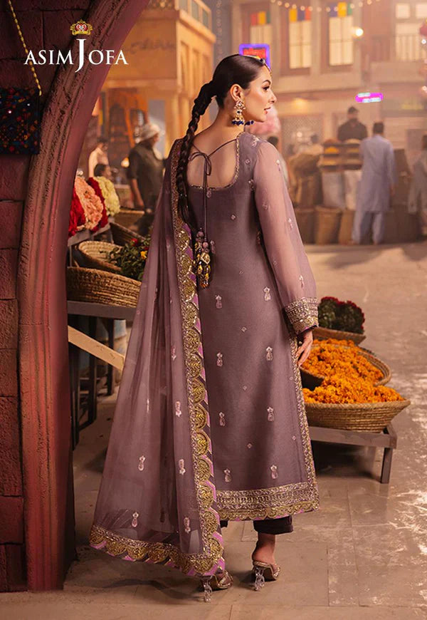 3 Piece Chiffon Stitched Suit - Ready to Wear