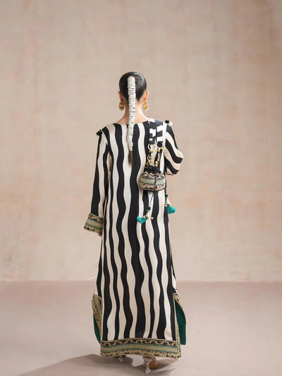 3 Piece  Stitched Silk Suit - Ready to  Wear