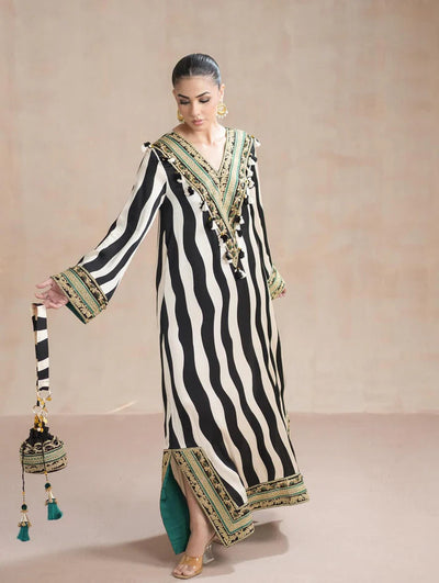 3 Piece  Stitched Silk Suit - Ready to  Wear