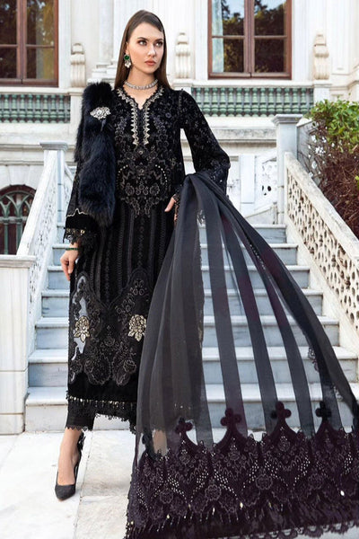 3  Piece Stitched  Velvet   suit - Ready  to Wear