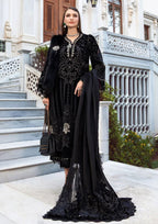 3  Piece Stitched  Velvet   suit - Ready  to Wear