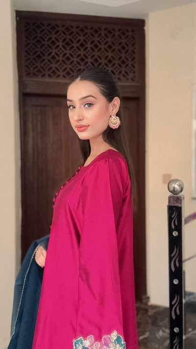 03-Piece Pure Khaddi Silk Suit