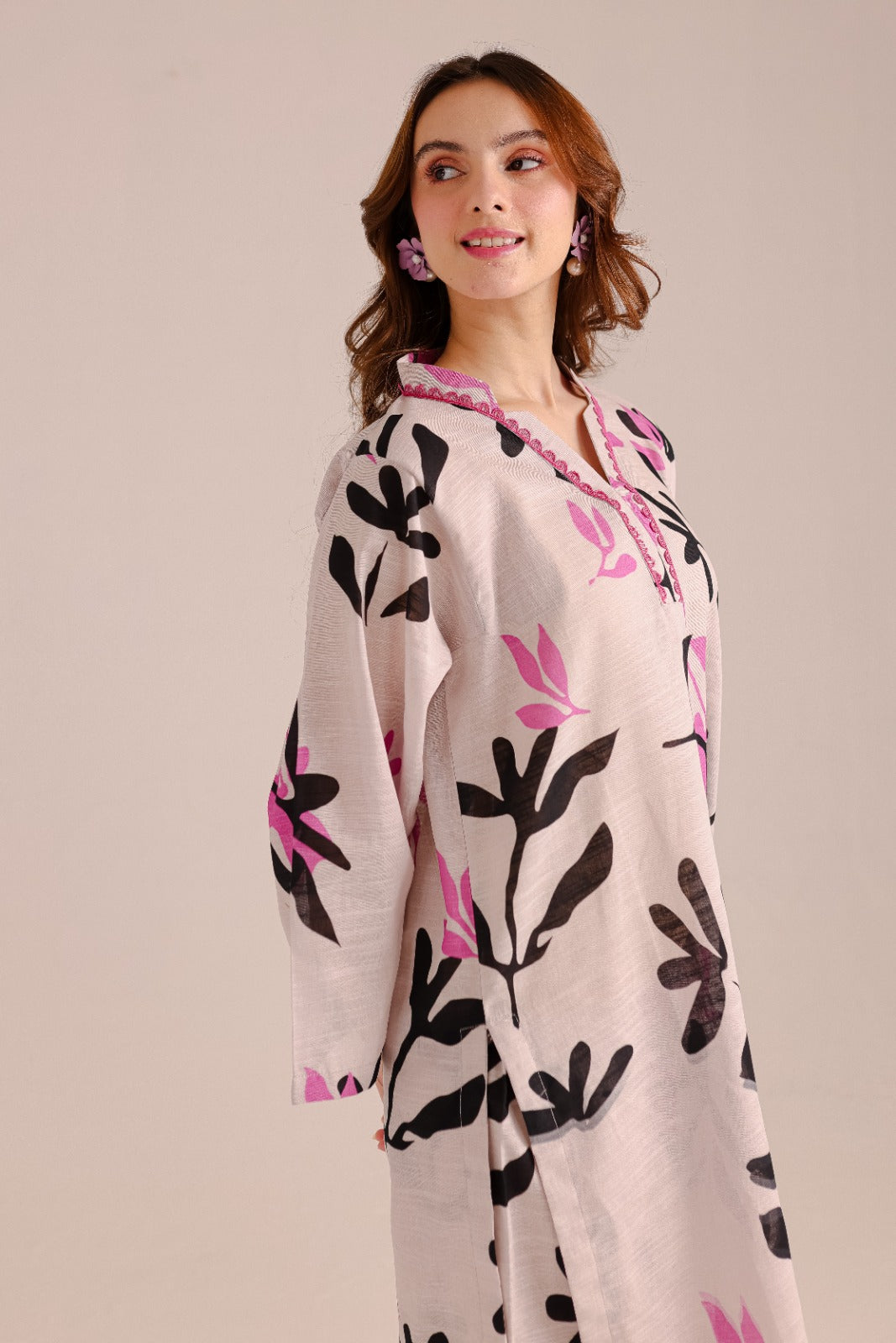 2  Piece Stitched Printed Cotton Lawn Suit -  Ready to Wear