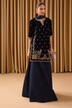 Luxury Hand-Embellished Micro Velvet Formal Suit