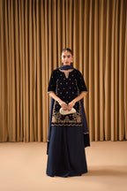 Luxury Hand-Embellished Micro Velvet Formal Suit