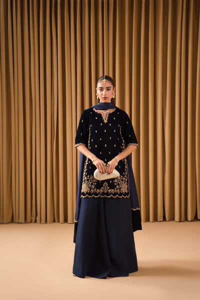 Luxury Hand-Embellished Micro Velvet Formal Suit