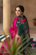 3 Piece  Stitched  Chicken Kari Lawn suit - Ready to Wear