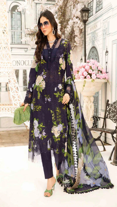 Stitched 3-Piece Embroidered Lawn Suit