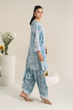 Stitched 3-Piece Lawn Suit – Blue Elegance