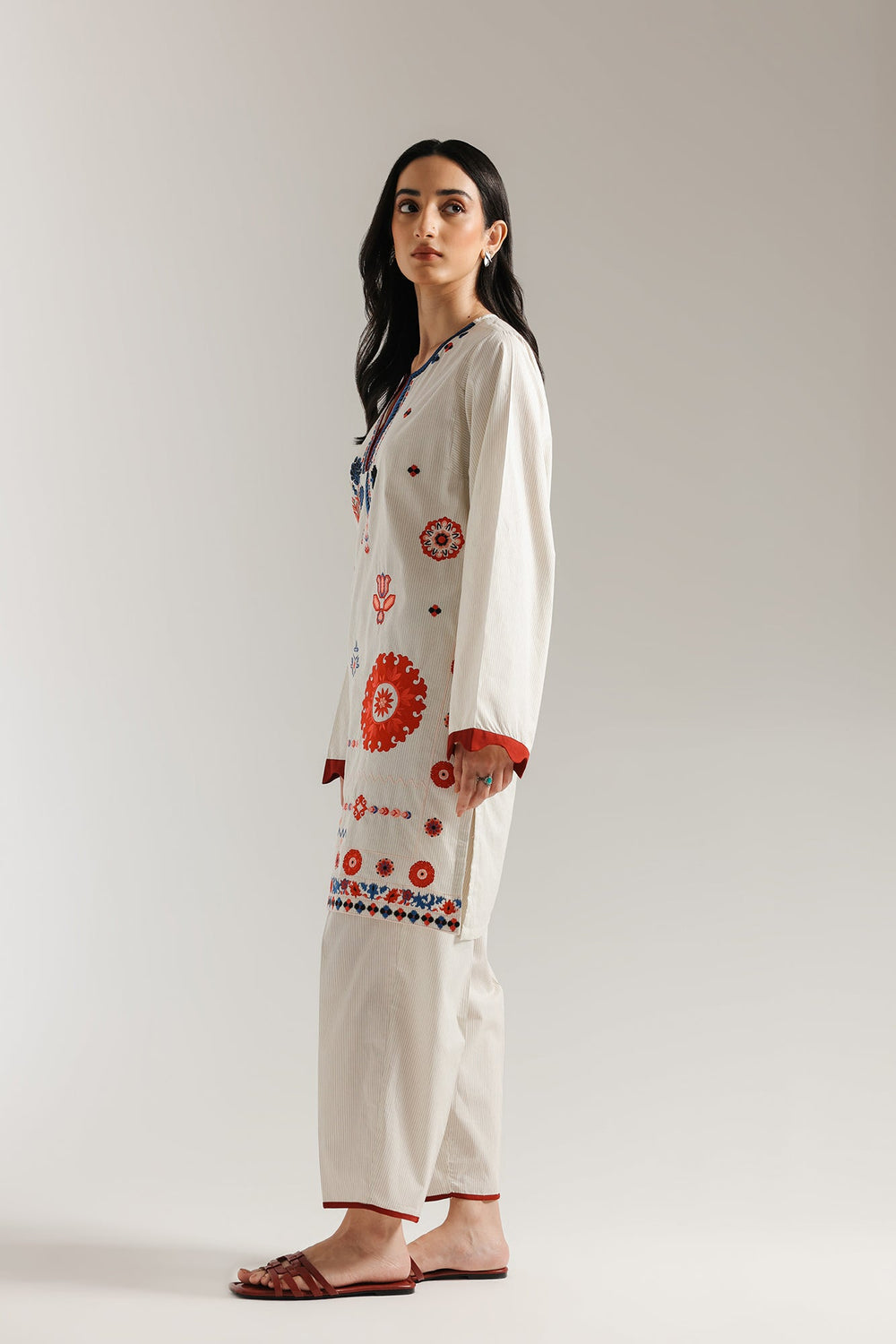 2 PC Stitched Embroidered Suit - Ready to Wear