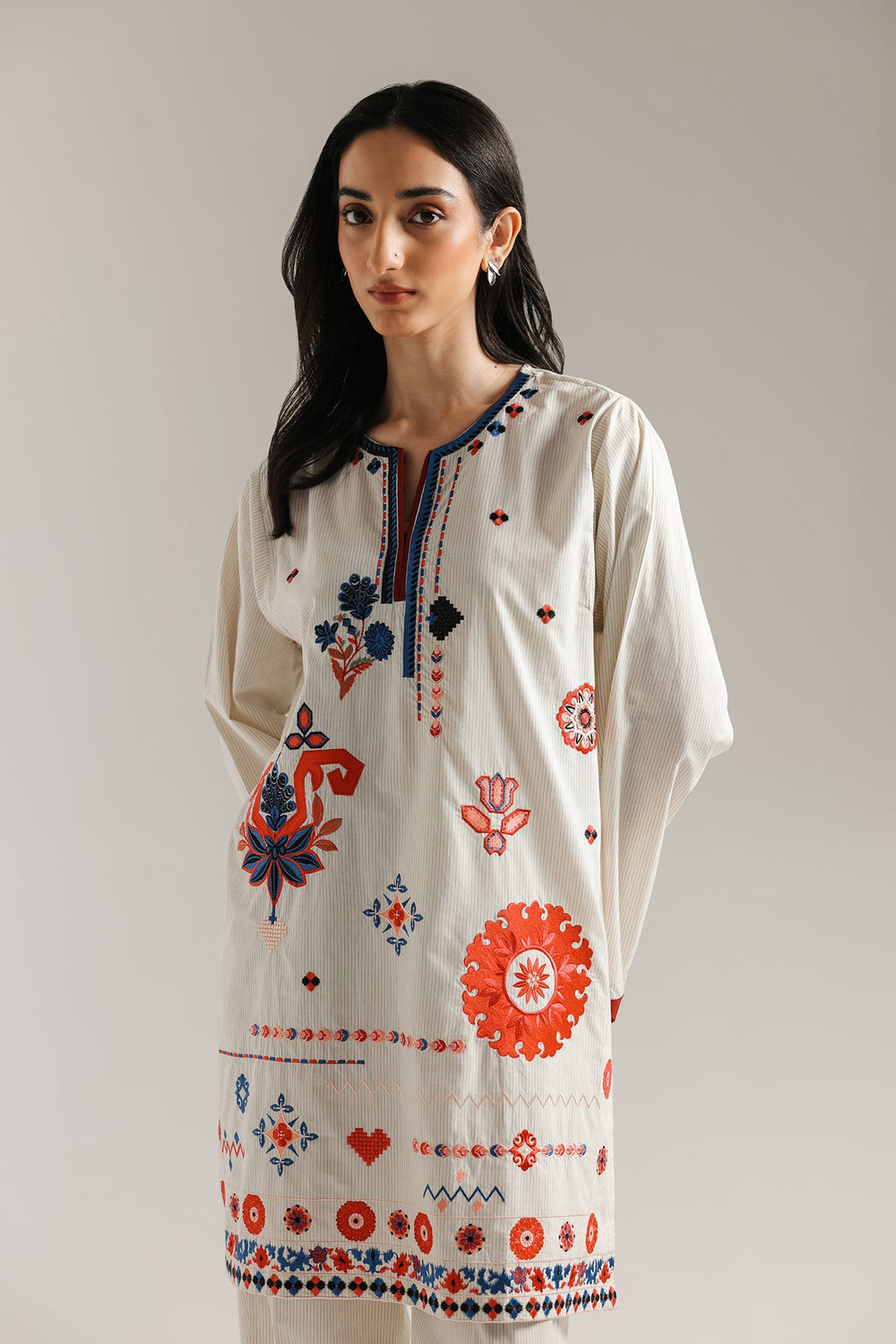 2 PC Stitched Embroidered Suit - Ready to Wear