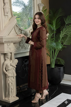 3  Piece Stitched  Dhanak suit - Ready to Wear