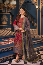 3 Piece Stitched Lawn Cotton  suit - Ready to Wear