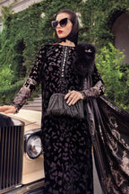 3 Piece Stitched Velvet  Suit - Ready  to Wear