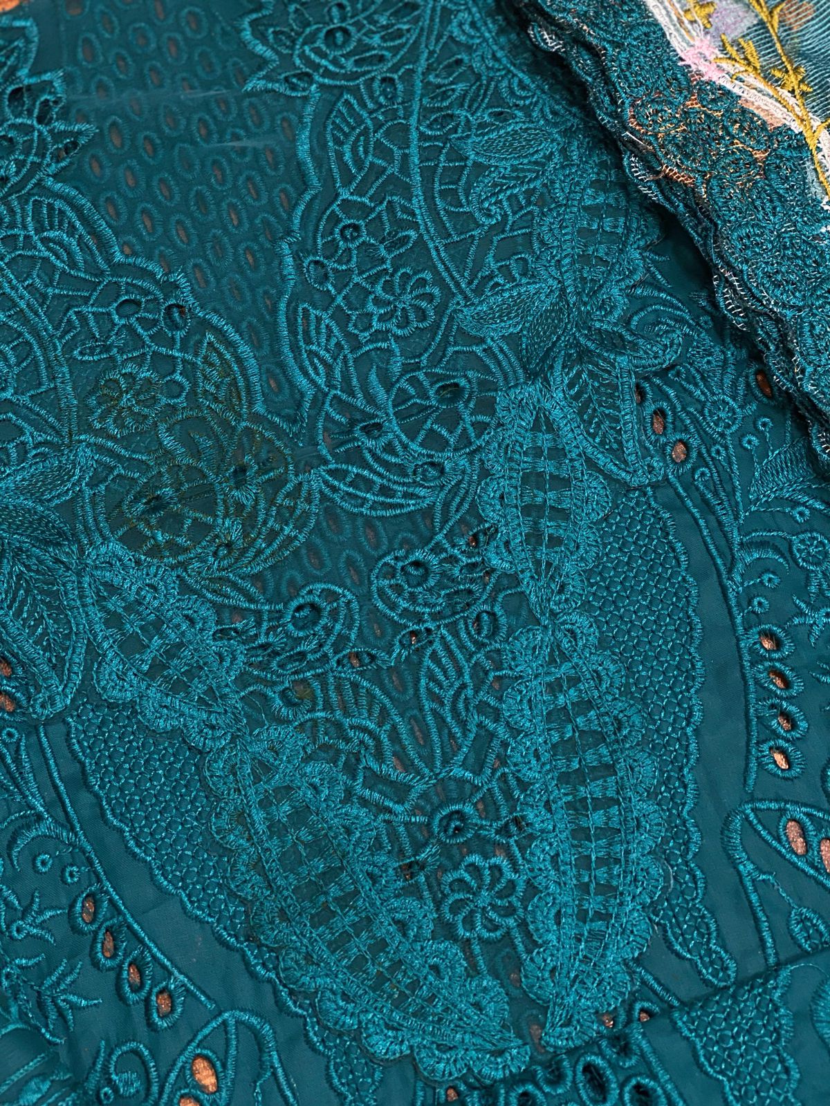 3 piece Khaadi Net Cotton Dress - Ready To Wear