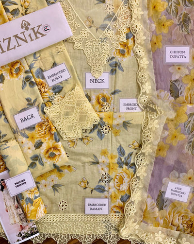 3 Piece Ready To Wear Stitched Lawn Suit