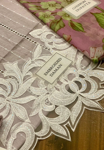 3 Piece Stitched Long Dress - Ready To Wear