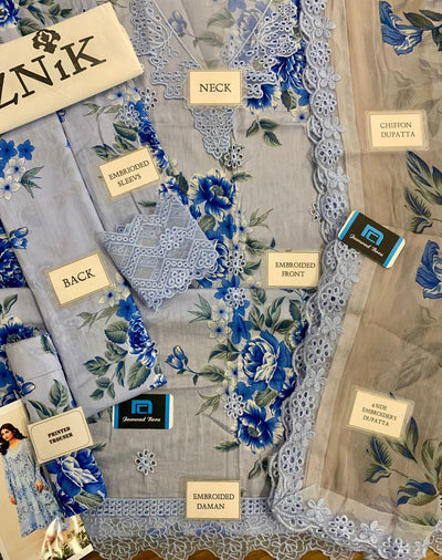 3 Piece Ready To Wear Stitched Lawn Suit