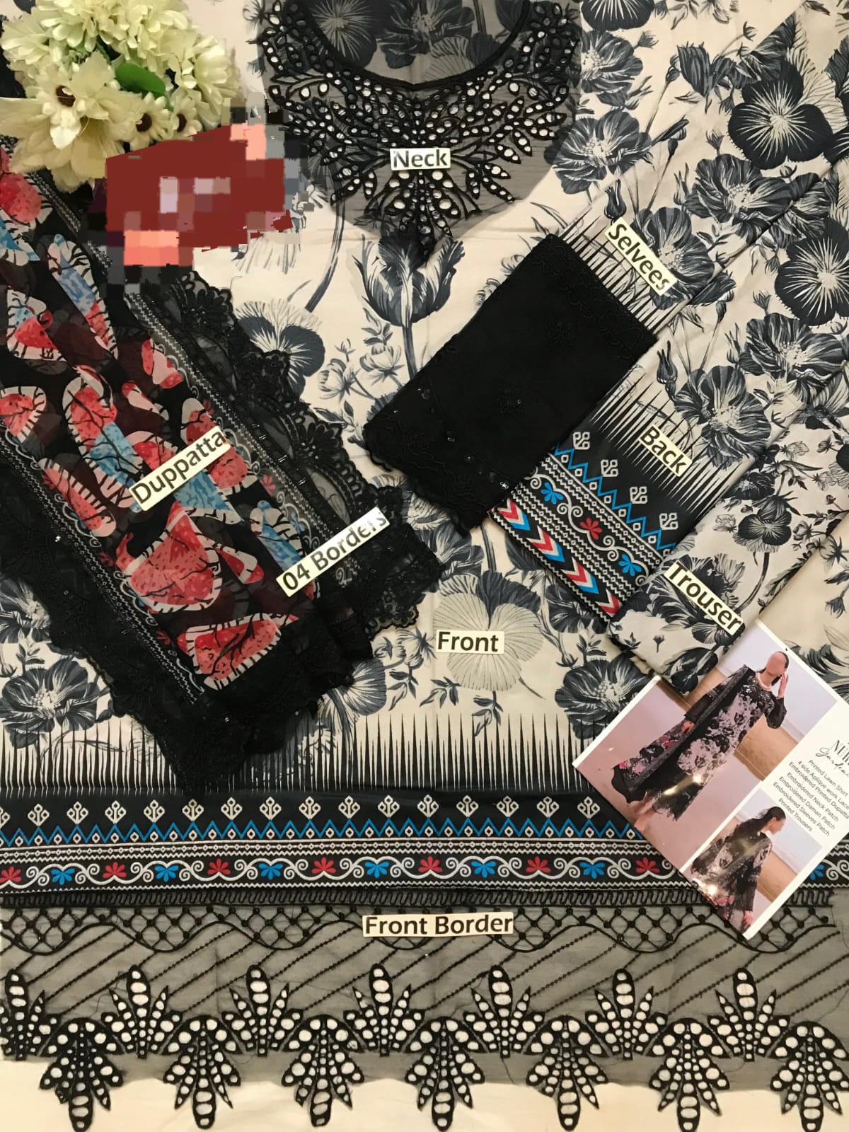 3 Piece Stitched Lawn Ready To Wear