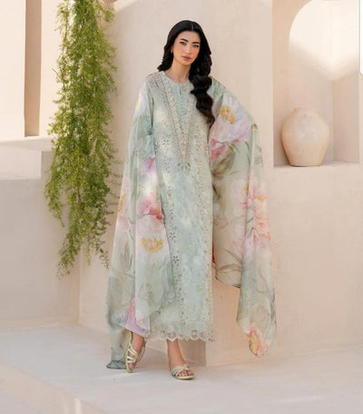 3 Piece Stitched Lawn Suit Ready To Wear