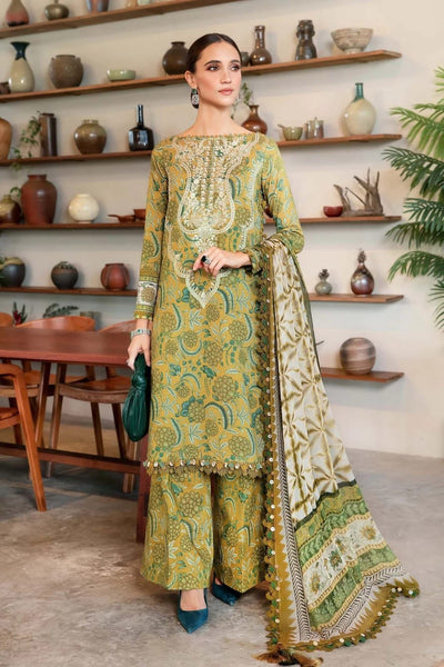 3 Piece Stitched Lawn Dress - Ready To Wear