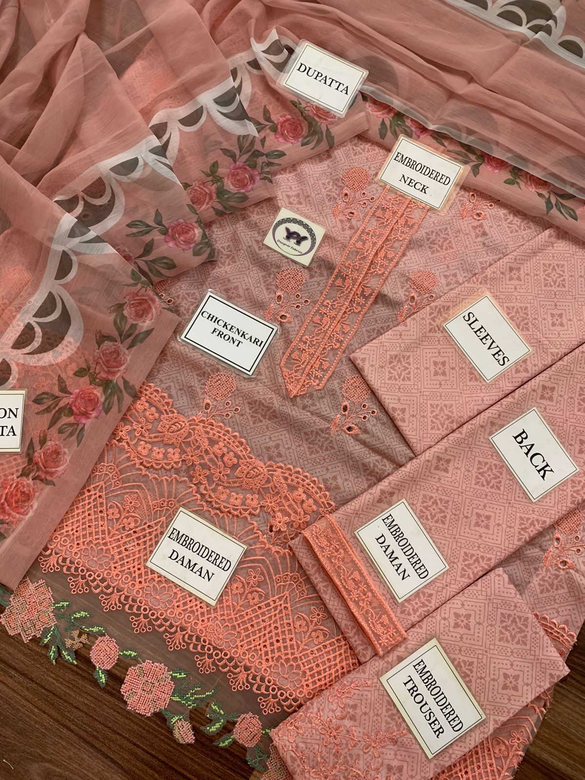 3 Piece Stitched Embroidery Lawn Dress - Ready to Wear