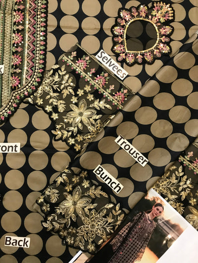 3 Piece Stitched Lawn Suit - Ready To Wear