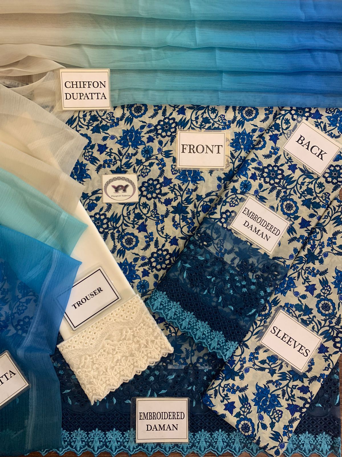 3 Piece Stitched Lawn Suit - Read To Wear