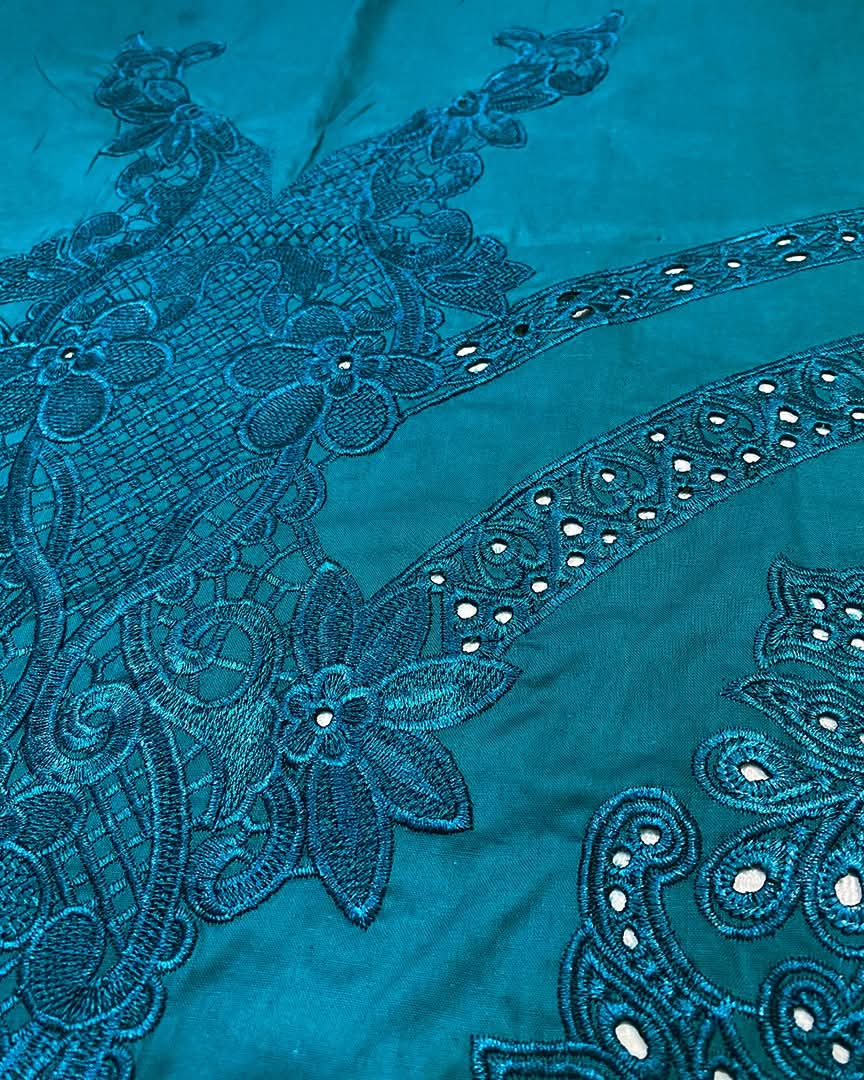 3 Piece Stitched Chikankari Embroidery Suit - Ready To Wear