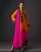 3 Piece Silk Stitched Suit - Ready To Wear