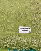 3 Piece Stitched Chikankari Embroidery Dress - Ready To Wear