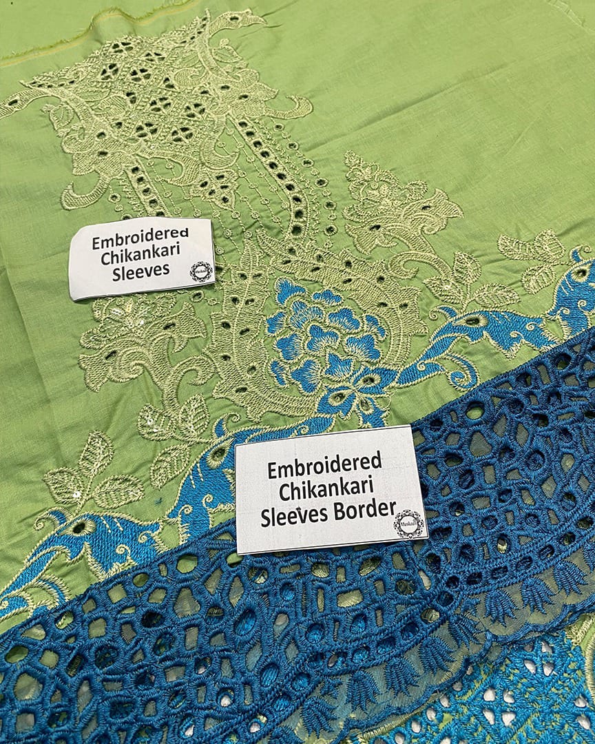 3 Piece Stitched Chikankari Embroidery Dress - Ready To Wear