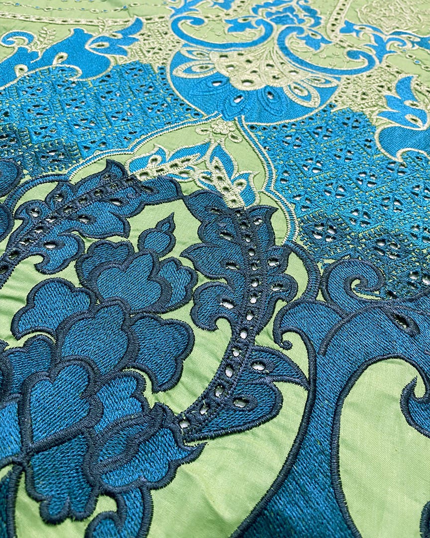 3 Piece Stitched Chikankari Embroidery Dress - Ready To Wear