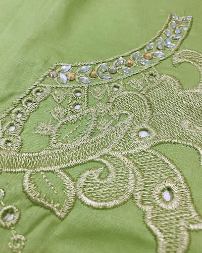 3 Piece Stitched Chikankari Embroidery Dress - Ready To Wear