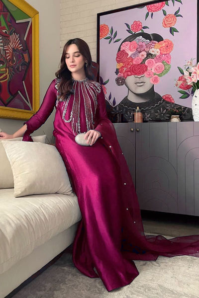 3 Piece Silk Stitched Suit - Ready To Wear