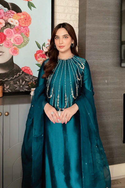 3 Piece Silk Stitched Suit - Ready To Wear