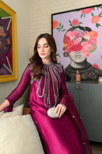 3 Piece Silk Stitched Suit - Ready To Wear