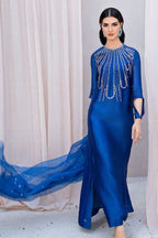 3 Piece Silk Stitched Suit - Ready To Wear