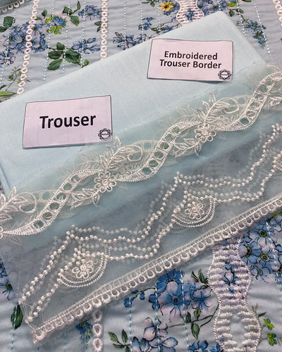 3 Piece Stitched Chikankari Embroidery Dress - Ready To Wear