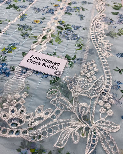 3 Piece Stitched Chikankari Embroidery Dress - Ready To Wear